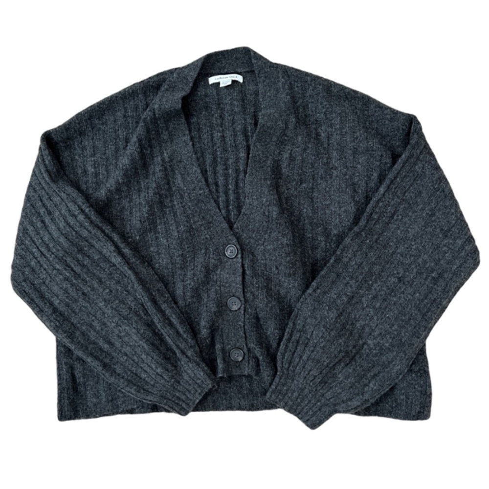 American Eagle Women's Button V-Neck Cardigan. XS. Heather Grey - Picture 2 of 4
